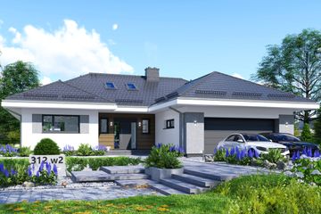  Projekt domu APS 312 wariant 2 ECO (LUA1602) - projekt domu parterowego - Zdjęcie 1