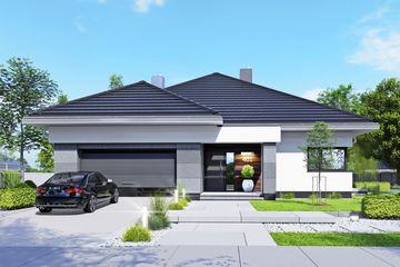  Projekt domu APS 401 ECO (LUA1604) - projekt domu parterowego - Zdjęcie 1