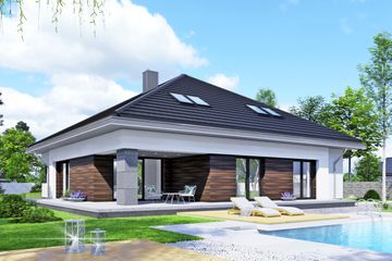  Projekt domu APS 401 wariant 3 ECO (LUA1605) - projekt domu parterowego - Zdjęcie 2