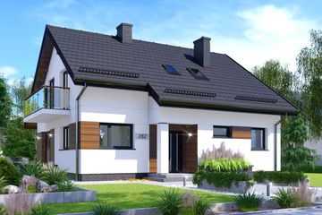  Projekt domu APS 282 ECO (LUA1609) - projekt domu parterowego z poddaszem - Zdjęcie 2