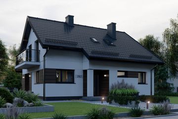  Projekt domu APS 282 ECO (LUA1609) - projekt domu parterowego z poddaszem - Zdjęcie 3