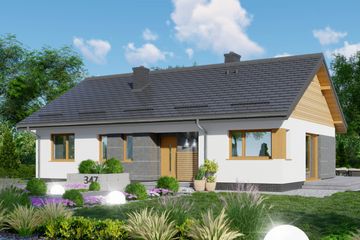  Projekt domu APS 347 ECO (LUA1613) - projekt domu parterowego - Zdjęcie 1