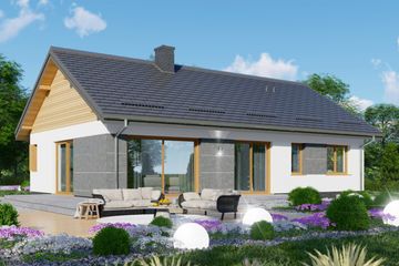  Projekt domu APS 347 ECO (LUA1613) - projekt domu parterowego - Zdjęcie 2