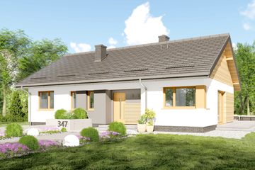  Projekt domu APS 347 ECO (LUA1613) - projekt domu parterowego - Zdjęcie 2