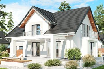  Projekt domu APS 303 ECO (LUA1614) - projekt domu parterowego z poddaszem - Zdjęcie 1