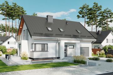  Projekt domu APS 303 ECO (LUA1614) - projekt domu parterowego z poddaszem - Zdjęcie 2