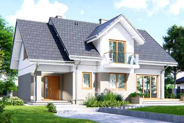  Projekt domu APS 262 ECO (LUA1593) - projekt domu parterowego z poddaszem - Zdjęcie 1