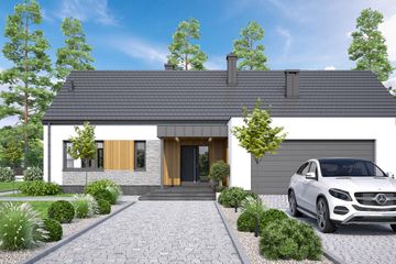  Projekt domu Abelia 2 modern (WOF1227) - projekt domu parterowego - Zdjęcie 2