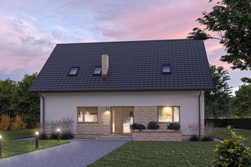  Projekt domu D369 (WAI1473) - projekt domu parterowego z poddaszem - Zdjęcie 4