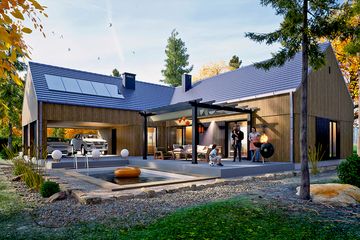  Projekt domu Słoneczna z wiatą [A2] (WRF2458) - projekt domu parterowego - Zdjęcie 3