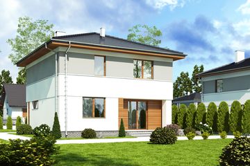  Projekt domu Tadeusz III bez garażu [B] (WRF2424) - projekt domu z pełnym piętrem - Zdjęcie 2