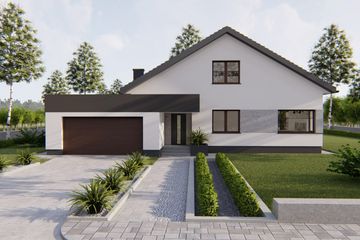  Projekt domu Bergamo 2 (BHC1072) - projekt domu parterowego z poddaszem - Zdjęcie 1