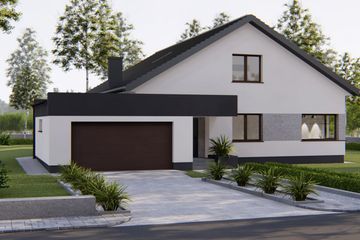  Projekt domu Bergamo 2 (BHC1072) - projekt domu parterowego z poddaszem - Zdjęcie 3