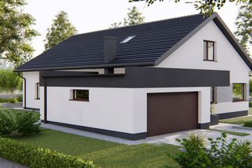  Projekt domu Bergamo 2 (BHC1072) - projekt domu parterowego z poddaszem - Zdjęcie 5