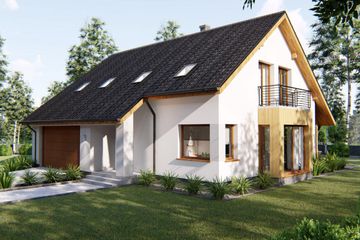  Projekt domu nad Sawą (BHC1073) - projekt domu parterowego z poddaszem - Zdjęcie 1