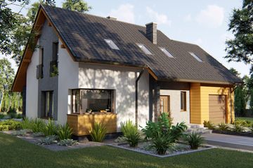  Projekt domu nad Padem (BHC1047) - projekt domu parterowego z poddaszem - Zdjęcie 1