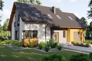 Projekt domu nad Padem (BHC1047) - projekt domu parterowego z poddaszem - Zdjęcie 2