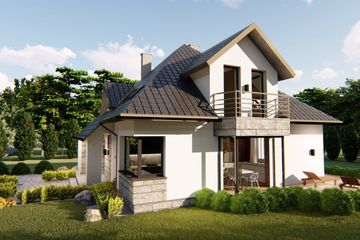  Projekt domu nad Sanem (BHC1065) - projekt domu parterowego z poddaszem - Zdjęcie 3