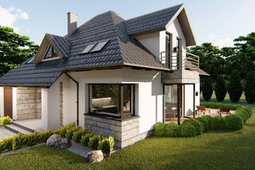  Projekt domu nad Sanem (BHC1065) - projekt domu parterowego z poddaszem - Zdjęcie 2