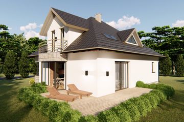  Projekt domu nad Sanem (BHC1065) - projekt domu parterowego z poddaszem - Zdjęcie 5