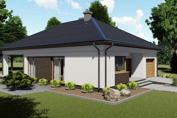  Projekt domu Azuryt (BHC1045) - projekt domu parterowego - Zdjęcie 2