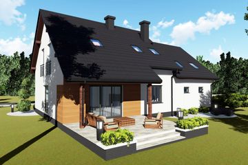  Projekt domu nad Sekwaną (BHC1077) - projekt domu parterowego z poddaszem - Zdjęcie 2