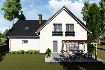  Projekt domu nad Tamizą (BHC1078) - projekt domu parterowego z poddaszem - Zdjęcie 2