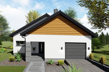  Projekt domu Bursztyn (BHC1086) - projekt domu parterowego - Zdjęcie 1