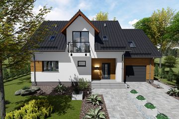  Projekt domu nad Strugą (BHC1048) - projekt domu parterowego z poddaszem - Zdjęcie 1