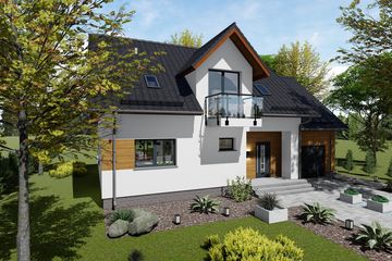  Projekt domu nad Strugą (BHC1048) - projekt domu parterowego z poddaszem - Zdjęcie 3