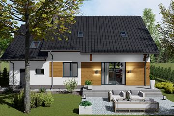  Projekt domu nad Strugą (BHC1048) - projekt domu parterowego z poddaszem - Zdjęcie 4