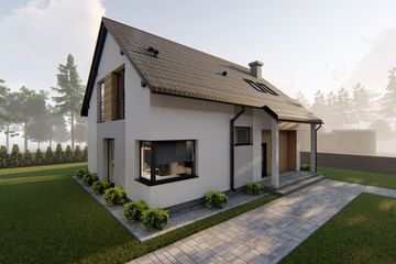  Projekt domu nad Lambro (BHC1071) - projekt domu parterowego z poddaszem - Zdjęcie 1