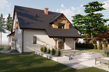  Projekt domu nad Wisłą (BHC1053) - projekt domu parterowego z poddaszem - Zdjęcie 3