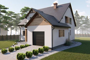  Projekt domu nad Wisłą (BHC1053) - projekt domu parterowego z poddaszem - Zdjęcie 4