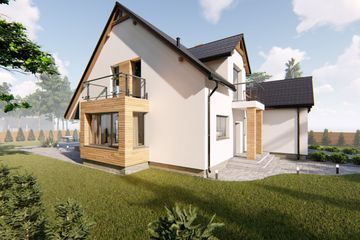  Projekt domu nad Wisłą (BHC1053) - projekt domu parterowego z poddaszem - Zdjęcie 6