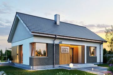  Projekt domu Domena 159 C (WRW1392) - projekt domu parterowego - Zdjęcie 1