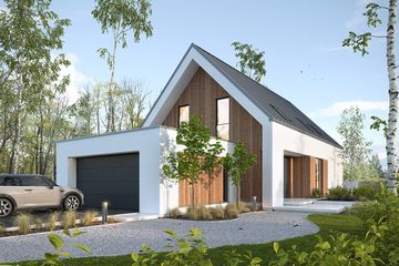  Projekt domu Idealny M2 (WAW1166) - projekt domu parterowego z poddaszem - Zdjęcie 3