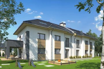  Projekt domu Bliźniak 1 (BBH1024) - projekt domu z pełnym piętrem - Zdjęcie 4