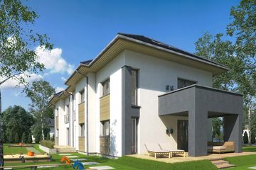  Projekt domu Bliźniak 1 (BBH1024) - projekt domu z pełnym piętrem - Zdjęcie 5