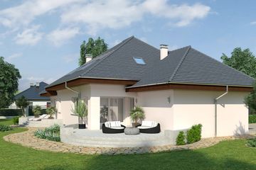  Projekt domu Dwulokalowy 1 (BBH1025) - projekt domu parterowego z poddaszem - Zdjęcie 4