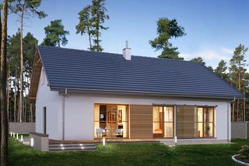  Projekt domu E-281 (WAX1226) - projekt domu parterowego - Zdjęcie 2