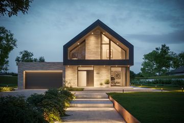  Projekt domu BrickHouse 160 (KRZ1079) - projekt domu parterowego z poddaszem - Zdjęcie 2