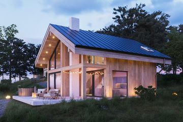  Projekt domu Stodoła Chalet wersja murowana (KRY1013) - projekt domu parterowego z poddaszem - Zdjęcie 2