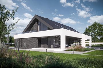  Projekt domu BrickHouse 104 (KRZ1080) - projekt domu parterowego z poddaszem - Zdjęcie 6