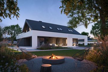  Projekt domu BrickHouse 104 (KRZ1080) - projekt domu parterowego z poddaszem - Zdjęcie 9