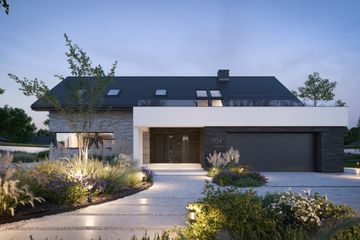  Projekt domu BrickHouse 104 (KRZ1080) - projekt domu parterowego z poddaszem - Zdjęcie 11