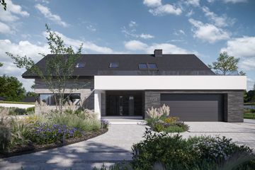  Projekt domu BrickHouse 104 (KRZ1080) - projekt domu parterowego z poddaszem - Zdjęcie 12