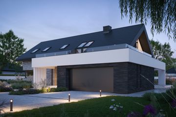  Projekt domu BrickHouse 104 (KRZ1080) - projekt domu parterowego z poddaszem - Zdjęcie 13