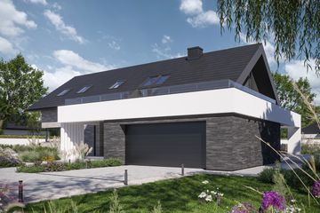  Projekt domu BrickHouse 104 (KRZ1080) - projekt domu parterowego z poddaszem - Zdjęcie 14