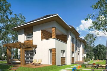  Projekt domu Bliźniak 2 (BBH1026) - projekt domu z pełnym piętrem - Zdjęcie 3